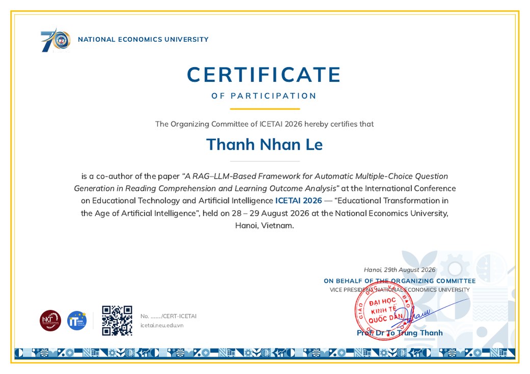 Certificates — named, all authors — ICETAI 2026
