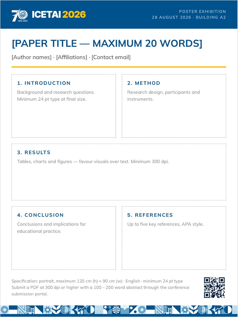 Author poster template — ICETAI 2026