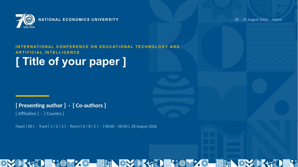 Speaker presentation template — ICETAI 2026
