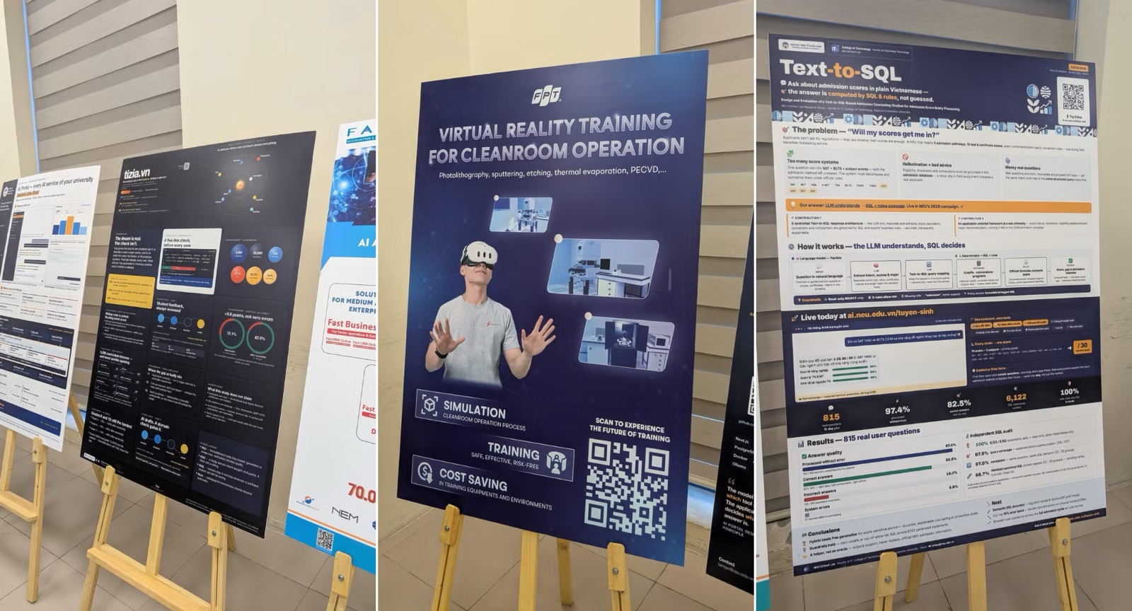 EdTech and AI posters on display at the ICETAI 2026 product exhibition